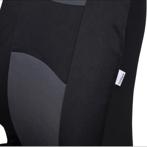 PolyPro Car Seat Covers Full Set in Charcoal on Black – Front and Rear Split - Picture 3 of 7